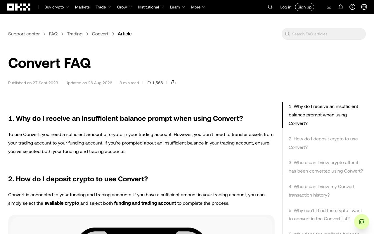 欧易闪兑 FAQ 中“在闪兑页面点记录，或在资产 > 历史记录中按闪兑类型筛选”的说明